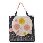 Space Flowers Universe Galaxy Grocery Tote Bag