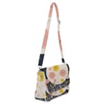 Space Flowers Universe Galaxy Shoulder Bag with Back Zipper