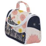 Space Flowers Universe Galaxy Satchel Handbag