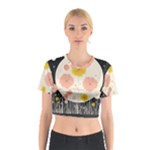 Space Flowers Universe Galaxy Cotton Crop Top