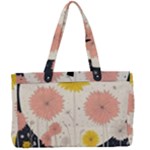 Space Flowers Universe Galaxy Canvas Work Bag