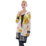 Space Flowers Universe Galaxy Hooded Pocket Cardigan