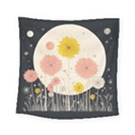Space Flowers Universe Galaxy Square Tapestry (Small)