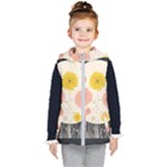 Space Flowers Universe Galaxy Kids  Hooded Puffer Vest