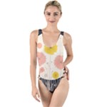 Space Flowers Universe Galaxy High Leg Strappy Swimsuit