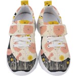 Space Flowers Universe Galaxy Kids  Velcro Strap Shoes