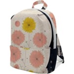 Space Flowers Universe Galaxy Zip Up Backpack