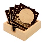 Space Flowers Universe Galaxy Bamboo Coaster Set