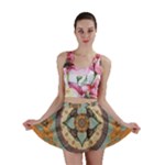 Mandala Floral Decorative Flower Mini Skirt