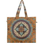 Mandala Floral Decorative Flower Canvas Travel Bag