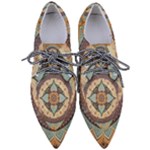 Mandala Floral Decorative Flower Pointed Oxford Shoes