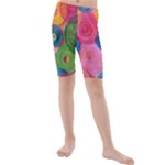 Colorful Abstract Patterns Kids  Mid Length Swim Shorts