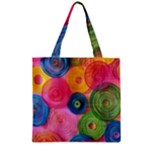 Colorful Abstract Patterns Zipper Grocery Tote Bag