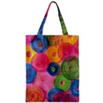 Colorful Abstract Patterns Zipper Classic Tote Bag