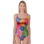 Colorful Abstract Patterns Camisole Leotard 