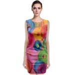 Colorful Abstract Patterns Classic Sleeveless Midi Dress
