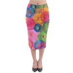 Colorful Abstract Patterns Midi Pencil Skirt