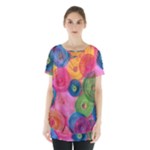 Colorful Abstract Patterns Skirt Hem Sports Top
