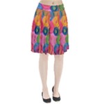 Colorful Abstract Patterns Pleated Skirt