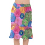 Colorful Abstract Patterns Short Mermaid Skirt