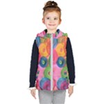 Colorful Abstract Patterns Kids  Hooded Puffer Vest