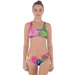 Colorful Abstract Patterns Criss Cross Bikini Set