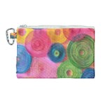 Colorful Abstract Patterns Canvas Cosmetic Bag (Large)