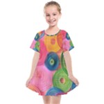 Colorful Abstract Patterns Kids  Smock Dress