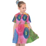 Colorful Abstract Patterns Kids  Sailor Dress