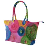 Colorful Abstract Patterns Canvas Shoulder Bag