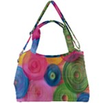 Colorful Abstract Patterns Double Compartment Shoulder Bag