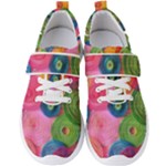 Colorful Abstract Patterns Men s Velcro Strap Shoes