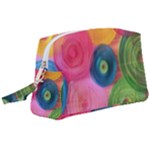 Colorful Abstract Patterns Wristlet Pouch Bag (Large)