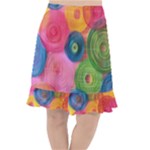 Colorful Abstract Patterns Fishtail Chiffon Skirt
