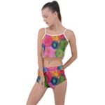 Colorful Abstract Patterns Summer Cropped Co-Ord Set