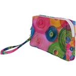 Colorful Abstract Patterns Wristlet Pouch Bag (Small)