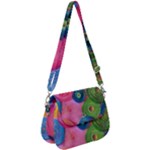 Colorful Abstract Patterns Saddle Handbag