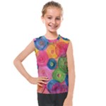 Colorful Abstract Patterns Kids  Mesh Tank Top