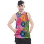 Colorful Abstract Patterns Men s Sleeveless Hoodie