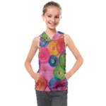 Colorful Abstract Patterns Kids  Sleeveless Hoodie