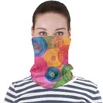 Colorful Abstract Patterns Face Seamless Bandana (Adult)