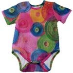 Colorful Abstract Patterns Baby Short Sleeve Bodysuit