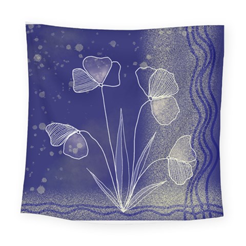 Flower Nature Abstract Art Square Tapestry (Large) from UrbanLoad.com