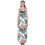 Flowers Hydrangeas Empire Waist Maxi Dress