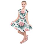 Flowers Hydrangeas Kids  Short Sleeve Dress