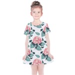 Flowers Hydrangeas Kids  Simple Cotton Dress