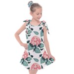 Flowers Hydrangeas Kids  Tie Up Tunic Dress