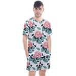 Flowers Hydrangeas Men s Mesh T-Shirt and Shorts Set