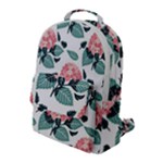 Flowers Hydrangeas Flap Pocket Backpack (Large)
