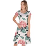 Flowers Hydrangeas Classic Short Sleeve Dress